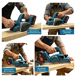 Acheter Generic Home Rabot Électrique sans Fil 21V 1200W Brushless 82mm, 15000 TR/MIN