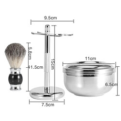 Acheter INF Kit de rasage professionnel 3-en-1 : Brosse, Bol à savon et Support
