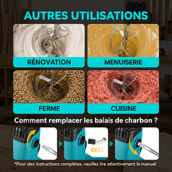 Acheter Sans Amarre Malaxeur électrique professionnel pour béton mortier peinture, poignée double ergonomique, tige de mélange fournie