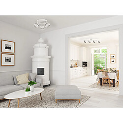 Avis Plafonnier FABRILAMP BEETHOVEN 3 GU10 blanc et argent