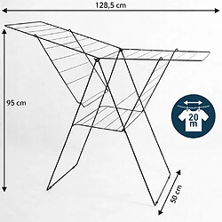 Practo Home Étendoir - PRACTO - Jeanne - 20 m modèle t noir pas cher