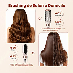 Brosse Soufflante 8 en 1 - Seche Cheveux ionique 1500W Ensemble d'outils coiffure Styling Sécher, Lisser, Donner du Volume pas cher