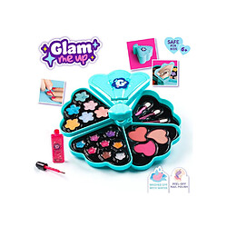 Smoby Glam Me Up - Coffret maquillage enfant 6+ - Palette fleur turquoise - Gloss, vernis & accessoires pas cher