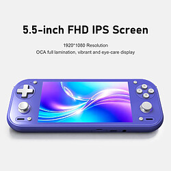Anbernic RG 55G1 console portable,écran IPS 5,5 pouces,Joystick 3D Hall,8 Go+256 Go,bleu pas cher