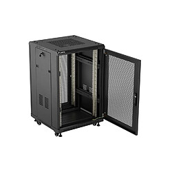 Lanberg Armoire Rack sur Pied 18U 800 kg Métal FF01-6618-23B pas cher