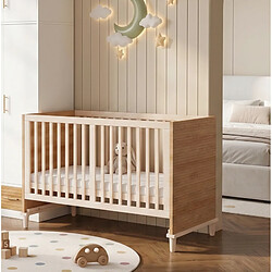 Acheter STILVORA Lit bébé à barreaux 70 x 140 cm en bois et MDF naturel