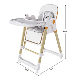 STILVORA Chaise haute bébé 2 en 1 pliable blanche avec balancelle pas cher
