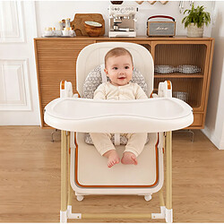 Avis STILVORA Chaise haute bébé 2 en 1 pliable blanche avec balancelle