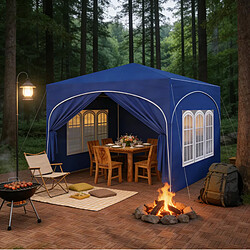 Acheter STILVORA Tonnelle pliante 3 x 3 m bleue avec parois latérales