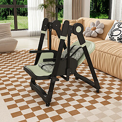 Avis STILVORA Chaise haute bébé 2 en 1 pliable vert foncé, harnais 5 points