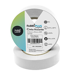 Lot 10 rubans isolants PVC blancs 25 mm x 20 m FABRILAMP 
