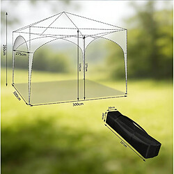 STILVORA Tonnelle pliante 3 x 3 m grise à hauteur réglable pas cher