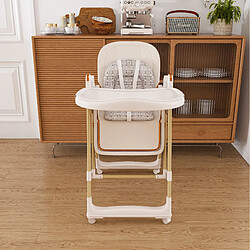 Acheter STILVORA Chaise haute bébé 2 en 1 pliable blanche avec balancelle