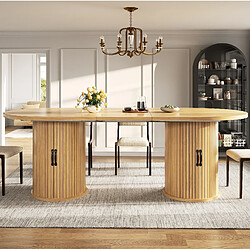Acheter STILVORA Table à manger extensible ovale naturelle 150-190 cm