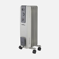 Radiateur bain huile FABRILAMP ACEBUCHE 1000 W gris 5 ailettes 