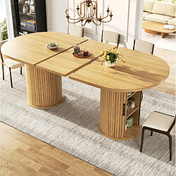 Avis STILVORA Table à manger extensible ovale naturelle 150-190 cm