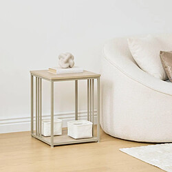 Five Simply Smart Table de Chevet Avec Étagère Duna 50cm Sable pas cher