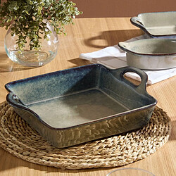 Avis Secret De Gourmet Plat à Four Carré en Grès Terre Inconnue 31cm Vert