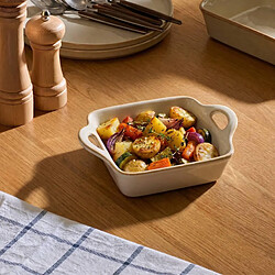 Avis Secret De Gourmet Plat à Four Carré en Grès Terre Inconnue 16cm Beige