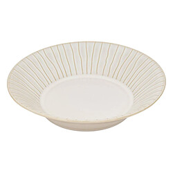 Avis Secret De Gourmet Lot de 6 Assiettes Creuses Lignes Camille 20cm Blanc
