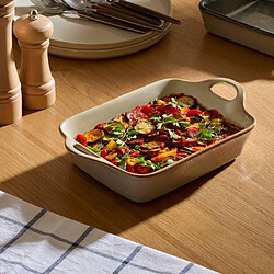 Avis Secret De Gourmet Plat à Four Rectangulaire en Grès Terre Inconnue 29cm Beige