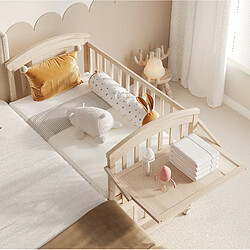 Avis STILVORA Lit bébé évolutif en bois naturel 120 x 60 cm avec roulettes