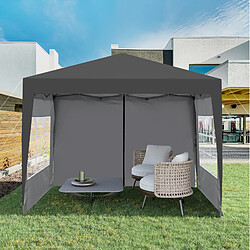 Avis STILVORA Tente pliante 3 x 3 m noire avec côtés et sacs de sable