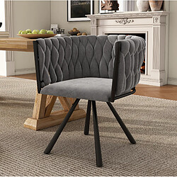 Acheter STILVORA Lot de 2 chaises de salle à manger pivotantes en velours gris