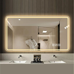 Avis STILVORA Miroir mural LED salle de bain 100 x 60 cm argent antibuée