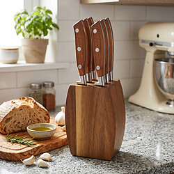 Richardson Sheffield Ryokan - Set 5 couteaux de cuisine avec bloc acacia 6 couteaux steak pas cher