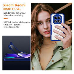 Acheter Htdmobiles Coque pour Xiaomi Redmi Note 15 4G / 5G / Poco M8 5G - housse etui silicone gel 360 integrale (avant et arrière) - BLEU
