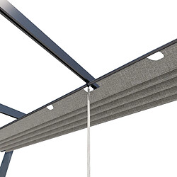 Avis Aica Sanitaire Pergola autoportée VELA en aluminium 5.81 m², toile rétractable, 3 x 3m