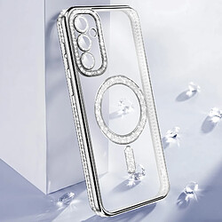 Acheter Avizar Coque Diamant pour Galaxy S26 avec Anneau Magnétique et Contour Strassé Argent