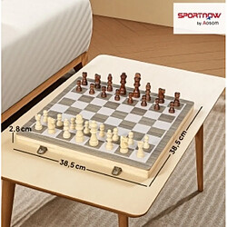 Acheter STILVORA Jeu d'échecs et dames pliable en bois noyer, 38,5 x 38,5 cm