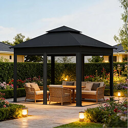 Avis STILVORA Tonnelle pliante 3 x 3 m anthracite avec moustiquaires