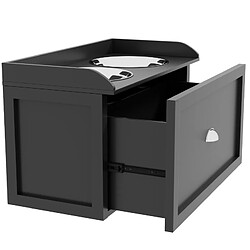 Acheter STILVORA Station repas surélevée 2 gamelles inox 2 L avec tiroir, noire