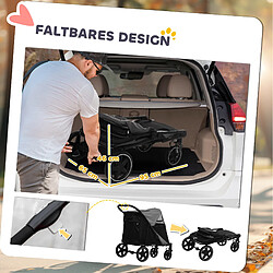 Avis STILVORA Poussette pliable grise pour animaux jusqu’à 30 kg