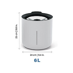 Acheter ZEUS Oasis - Fontaine à eau pour chien 6 L - Triple filtration - Fenêtre rétroéclairée