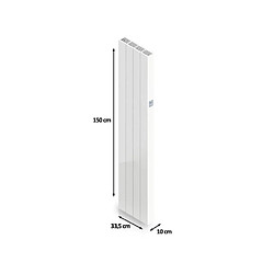 Hjm Radiateur connecté à inertie sèche 1000 W AVA V BL pas cher