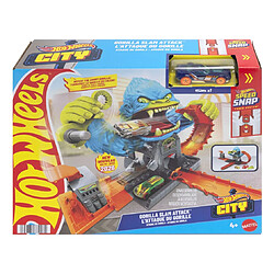 Hot wheels circuit auto attaque du gorille - Multicolore pas cher