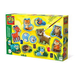 Ses creative coffret moulage et peinture animaux de la forêt pas cher