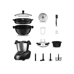 Robot cuiseur multifonctions 3.5l 1500w noir/inox - MINICOOK - NATURAMIX pas cher
