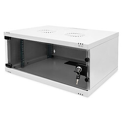 Acheter Armoire Réseau Murale DIGITUS - 19'', 4U, 241x540x400mm, Gris, Porte en Verre
