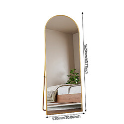 Acheter Proximax Miroir complet arqué, 162 x 53 cm, pleine longueur, monté au mur, miroir de sol, pour le salon, Doré