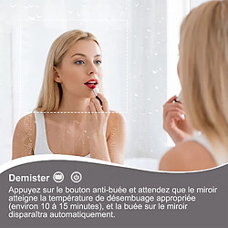 Proximax Armoire Miroir Salle de Bain LED 60x60 cm avec Éclairage 3 Couleurs, Anti-Buée, Rangement Latéral, Miroir Mural Tactile pas cher