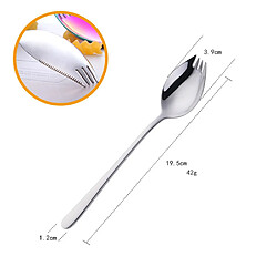 Avis INF Ensemble de 4 Fourchettes-Cuillères Tout-en-Un en Acier Inoxydable - Combo Multifonctionne