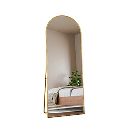 Avis Proximax Miroir complet arqué, 162 x 53 cm, pleine longueur, monté au mur, miroir de sol, pour le salon, Doré