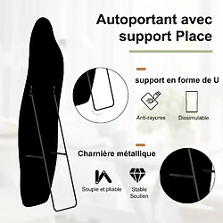 Proximax Miroir pleine longueur 160x50 cm sur pied, cadre aluminium blanc, design nuage asymétrique moderne, miroir décoratif pour chambre, dressing et salon pas cher