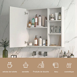 Acheter Proximax Armoire Miroir Salle de Bain LED 60x60 cm avec Éclairage 3 Couleurs, Anti-Buée, Rangement Latéral, Miroir Mural Tactile