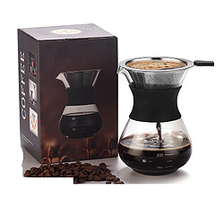Avis INF Cafetière à verser 400 ml avec filtre - Verre transparent
